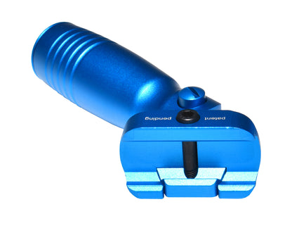 Aluminum 5 Position Folding Fore Grip, with Storage Compartment, Blue.  For Picatinny Rails
