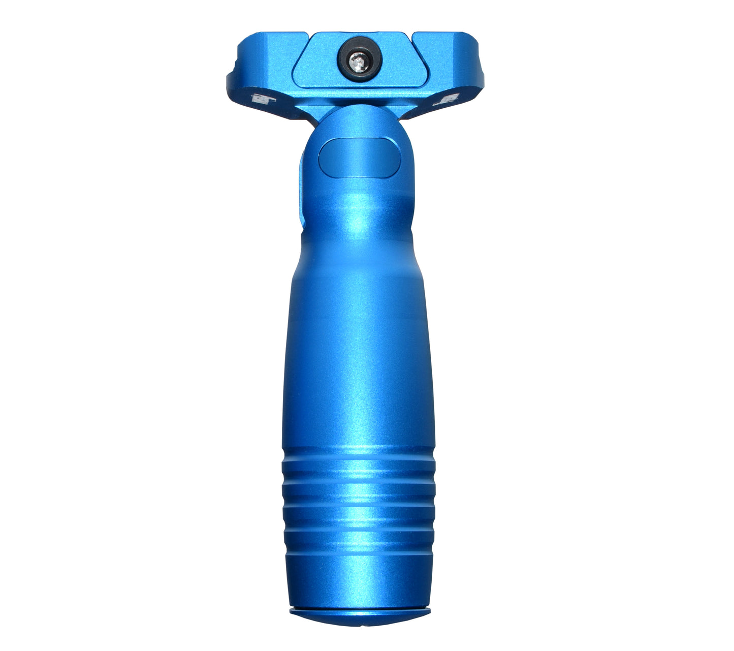 Aluminum 5 Position Folding Fore Grip, with Storage Compartment, Blue.  For Picatinny Rails