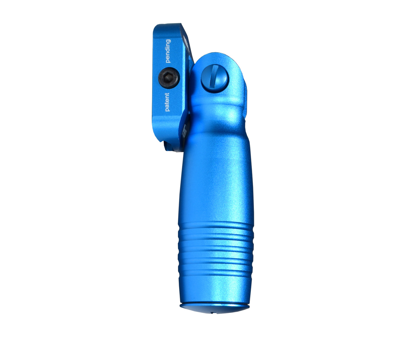 Aluminum 5 Position Folding Fore Grip, with Storage Compartment, Blue.  For Picatinny Rails