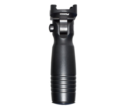 Aluminum 5 Position Folding Fore Grip, with Storage Compartment, Black.  For Picatinny Rails.