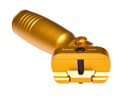 Aluminum 5 Position Folding Fore Grip, with Storage Compartment, Gold.  For Picatinny Rails