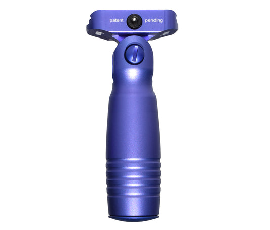 Aluminum 5 Position Folding Fore Grip, with Storage Compartment, Purple.  For Picatinny Rails