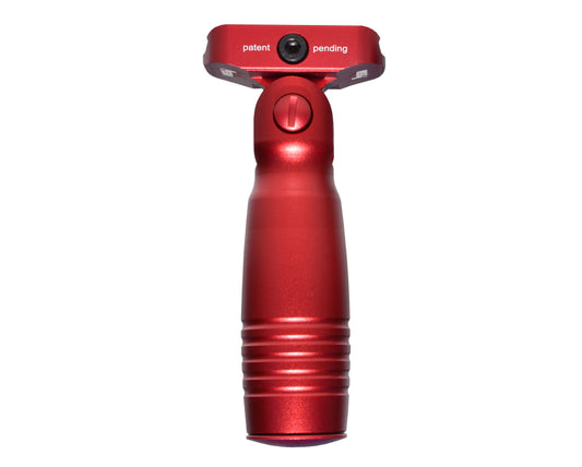 Aluminum 5 Position Folding Fore Grip, with Storage Compartment, Red.  For Picatinny Rails