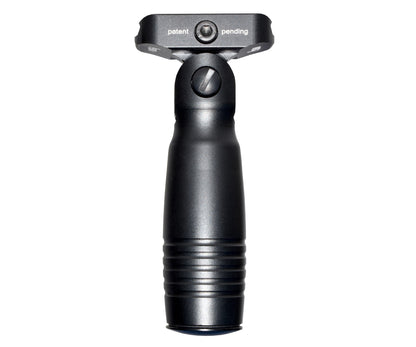 Aluminum 5 Position Folding Fore Grip, with Storage Compartment, Black.  For Picatinny Rails.
