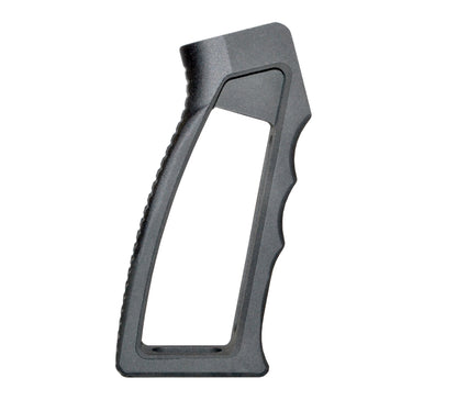 Skeletonized Rear Pistol Style Grip for AR's, Black Anodized Aluminum.
