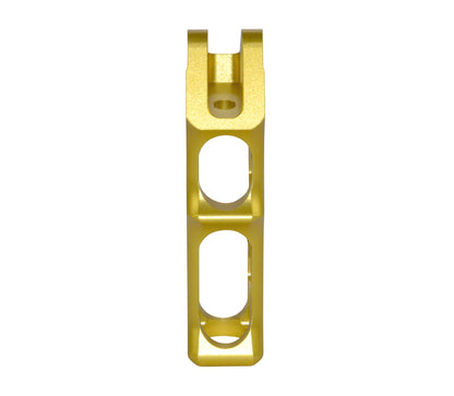 AR Super Lightweight Skeletonized Rear Pistol Style Grip, Gold Anodized Aluminum
