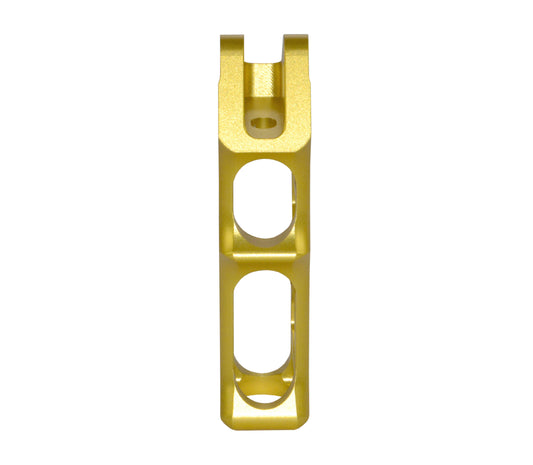 AR Super Lightweight Skeletonized Rear Pistol Style Grip, Gold Anodized Aluminum