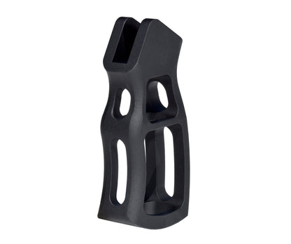 Skeletonized Ergonomic Rear Pistol Style Grip from Presma Inc, Black Anodized Aluminum