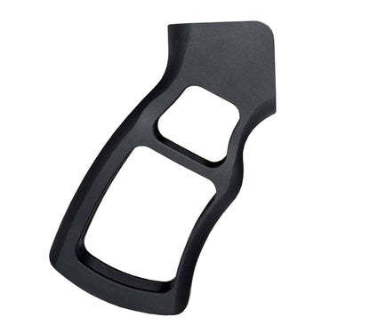 Skeletonized Ergonomic Rear Pistol Style Grip from Presma Inc, Black Anodized Aluminum