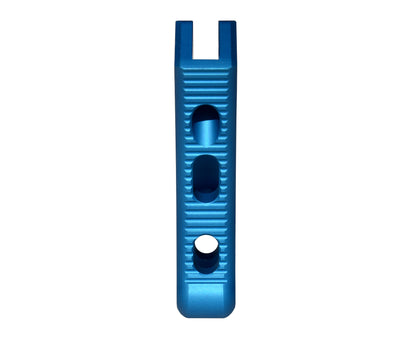 Featureless Skeletonized Rear Pistol Style Grip from Presma Inc, Blue Anodized Aluminum