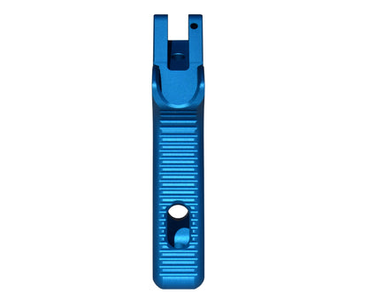 Featureless Skeletonized Rear Pistol Style Grip from Presma Inc, Blue Anodized Aluminum