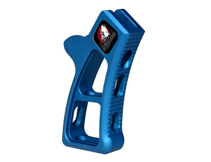 Featureless Skeletonized Rear Pistol Style Grip from Presma Inc, Blue Anodized Aluminum