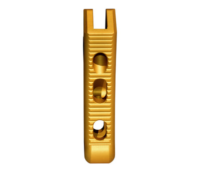 Featureless Skeletonized Rear Pistol Style Grip from Presma Inc, Gold Anodized Aluminum
