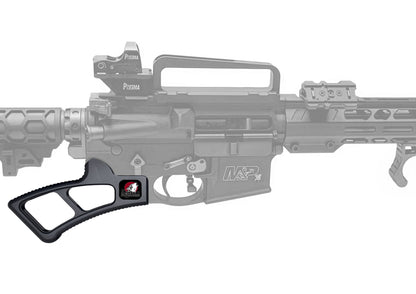 Featureless Skeletonized Rear Pistol Style Grip from Presma Inc, Black Anodized Aluminum