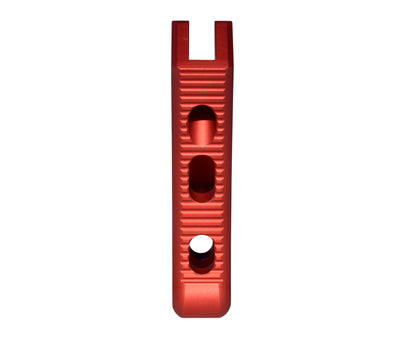 Featureless Skeletonized Rear Pistol Style Grip from Presma Inc, Red Anodized Aluminum