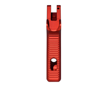 Featureless Skeletonized Rear Pistol Style Grip from Presma Inc, Red Anodized Aluminum