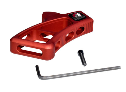 Featureless Skeletonized Rear Pistol Style Grip from Presma Inc, Red Anodized Aluminum