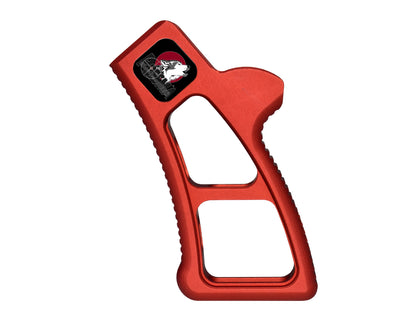 Featureless Skeletonized Rear Pistol Style Grip from Presma Inc, Red Anodized Aluminum