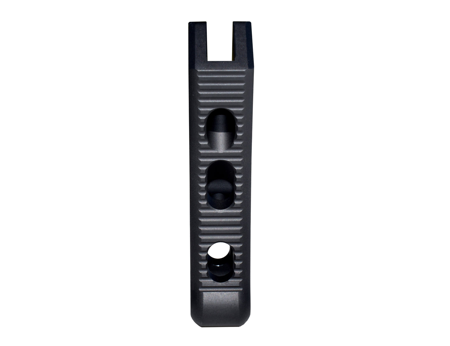 Featureless Skeletonized Rear Pistol Style Grip from Presma Inc, Black Anodized Aluminum