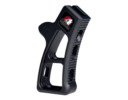 Featureless Skeletonized Rear Pistol Style Grip from Presma Inc, Black Anodized Aluminum