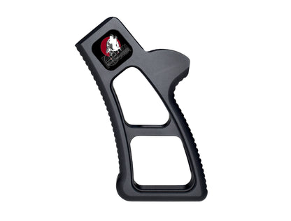 Featureless Skeletonized Rear Pistol Style Grip from Presma Inc, Black Anodized Aluminum