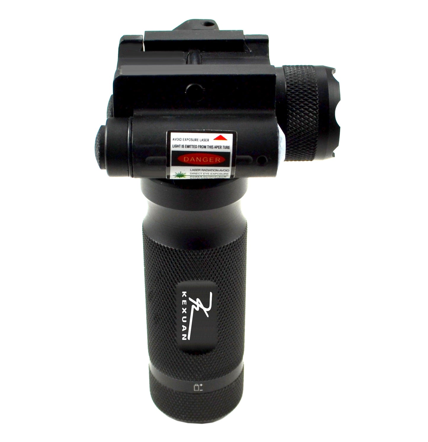 Kexuan Aluminum Fixed Vertical Foregrip Grip with Flashlight and Green Laser Sight