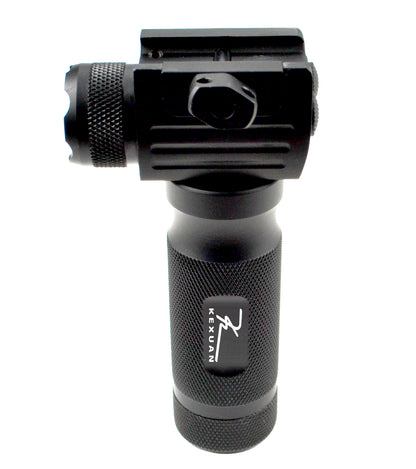 Kexuan Aluminum Fixed Vertical Foregrip Grip with Flashlight and Green Laser Sight