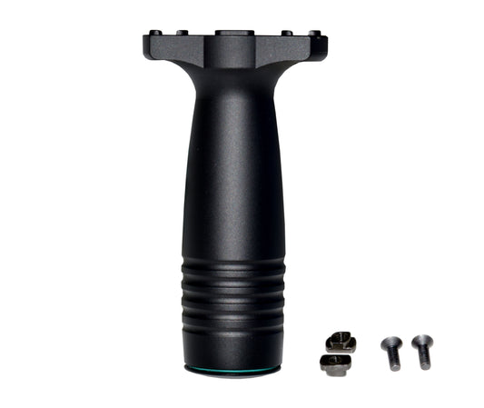 Tactical Aluminum Foregrip Grip with Storage, fits M-LOK slots.