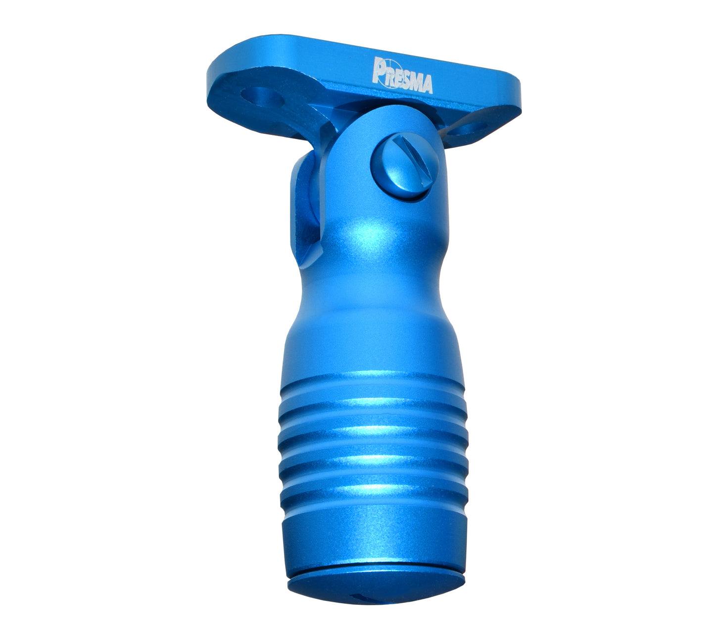 Aluminum 5 Position Shorty Folding Fore Grip, with Storage Compartment, Blue.  For M-LOK Rails