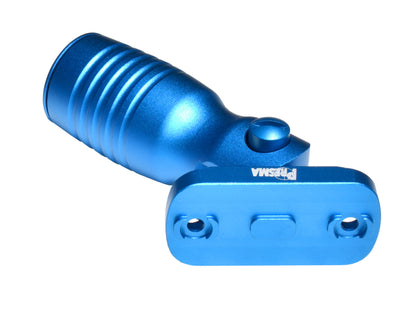 Aluminum 5 Position Shorty Folding Fore Grip, with Storage Compartment, Blue.  For M-LOK Rails