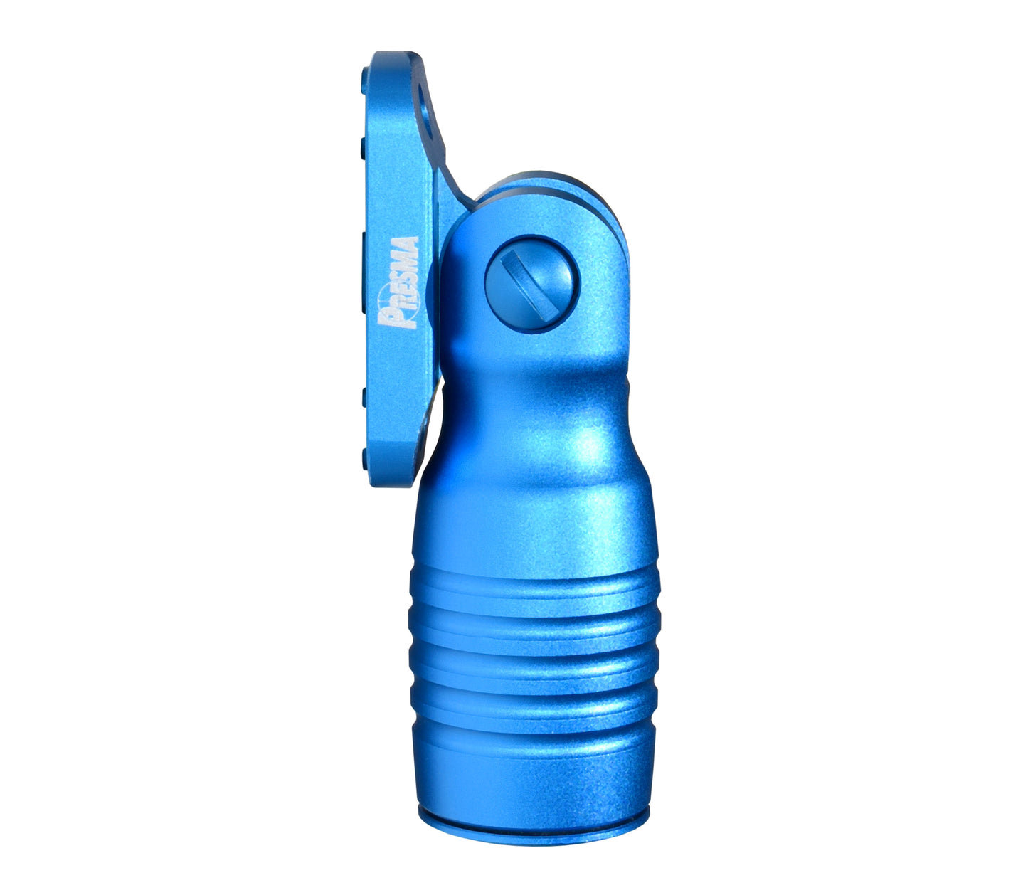 Aluminum 5 Position Shorty Folding Fore Grip, with Storage Compartment, Blue.  For M-LOK Rails