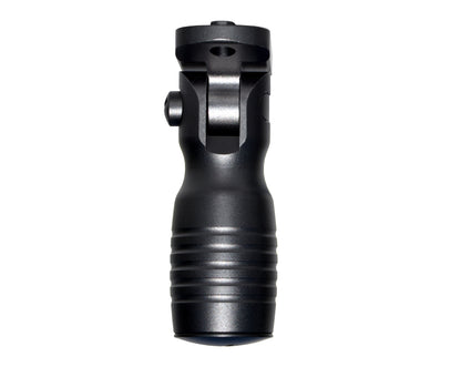 Aluminum 5 Position Shorty Folding Fore Grip, with Storage Compartment, Black.  For M-LOK Rails