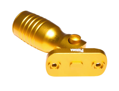 Aluminum 5 Position Shorty Folding Fore Grip, with Storage Compartment, Gold.  For M-LOK Rails