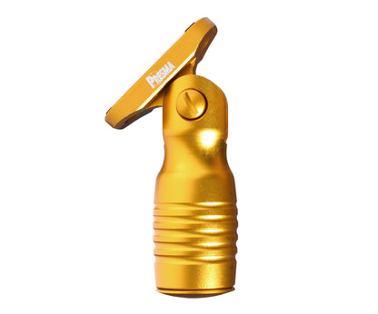 Aluminum 5 Position Shorty Folding Fore Grip, with Storage Compartment, Gold.  For M-LOK Rails