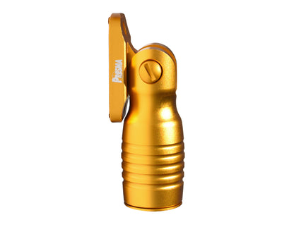 Aluminum 5 Position Shorty Folding Fore Grip, with Storage Compartment, Gold.  For M-LOK Rails