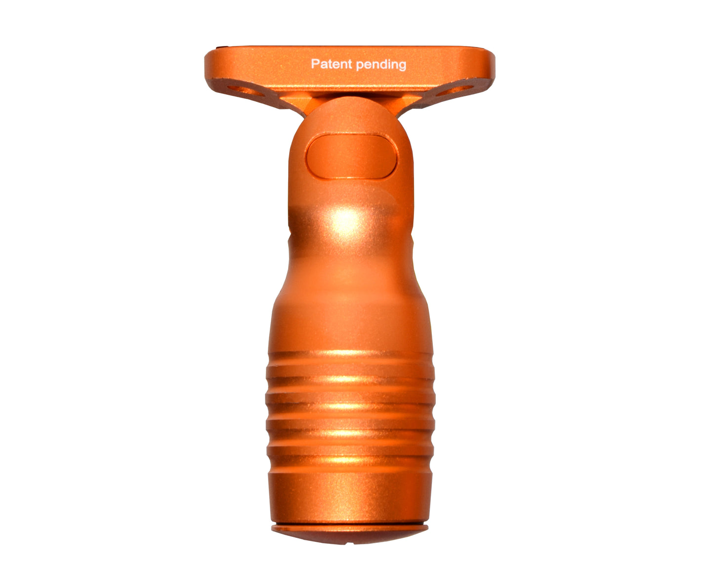 Aluminum 5 Position Shorty Folding Fore Grip, with Storage Compartment, Orange.  For M-LOK Rails