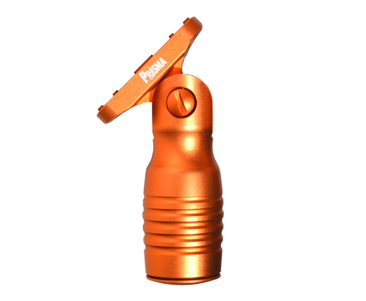 Aluminum 5 Position Shorty Folding Fore Grip, with Storage Compartment, Orange.  For M-LOK Rails