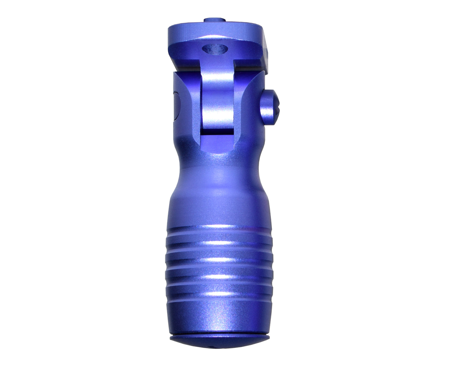 Aluminum 5 Position Shorty Folding Fore Grip, with Storage Compartment, Purple.  For M-LOK Rails