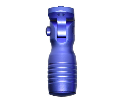 Aluminum 5 Position Shorty Folding Fore Grip, with Storage Compartment, Purple.  For M-LOK Rails