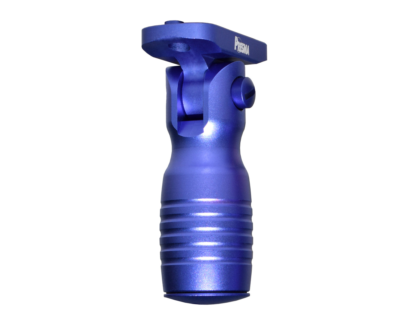 Aluminum 5 Position Shorty Folding Fore Grip, with Storage Compartment, Purple.  For M-LOK Rails