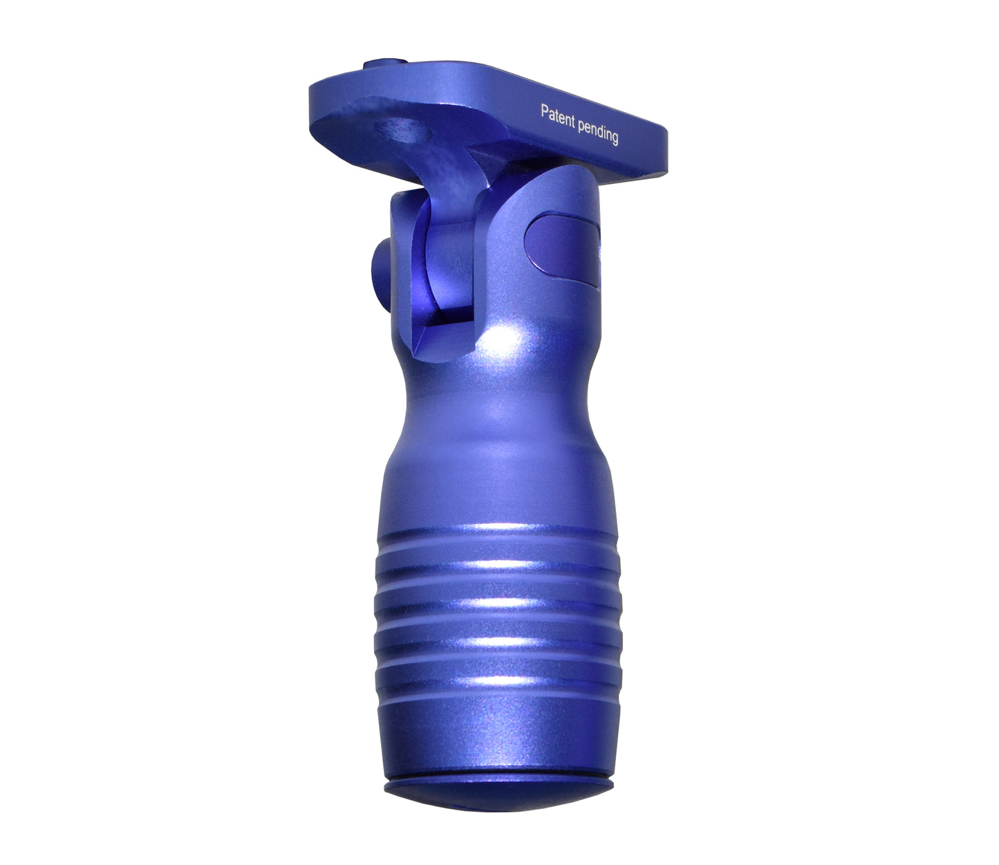 Aluminum 5 Position Shorty Folding Fore Grip, with Storage Compartment, Purple.  For M-LOK Rails