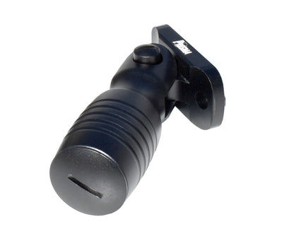 Aluminum 5 Position Shorty Folding Fore Grip, with Storage Compartment, Black.  For M-LOK Rails