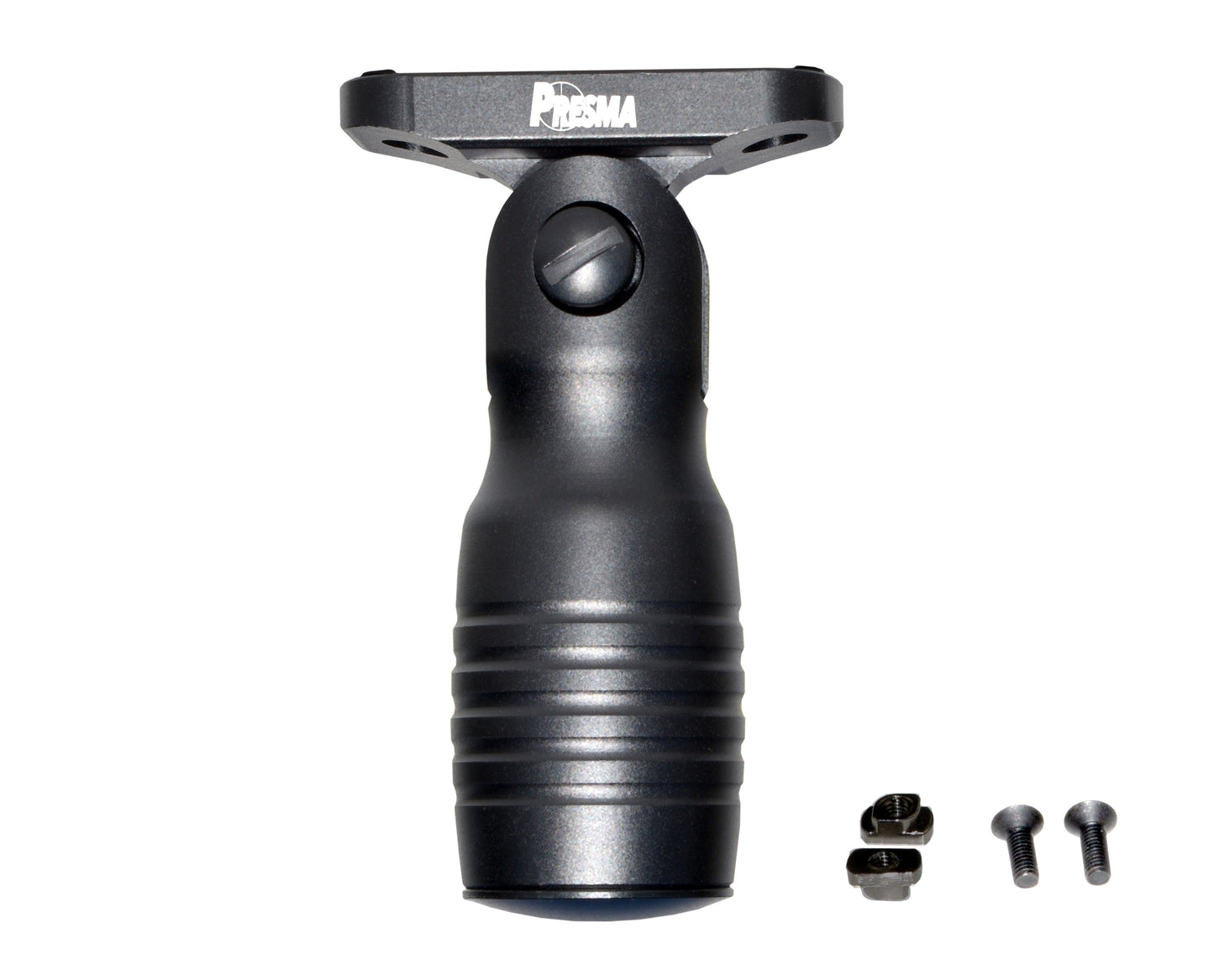 Aluminum 5 Position Shorty Folding Fore Grip, with Storage Compartment, Black.  For M-LOK Rails
