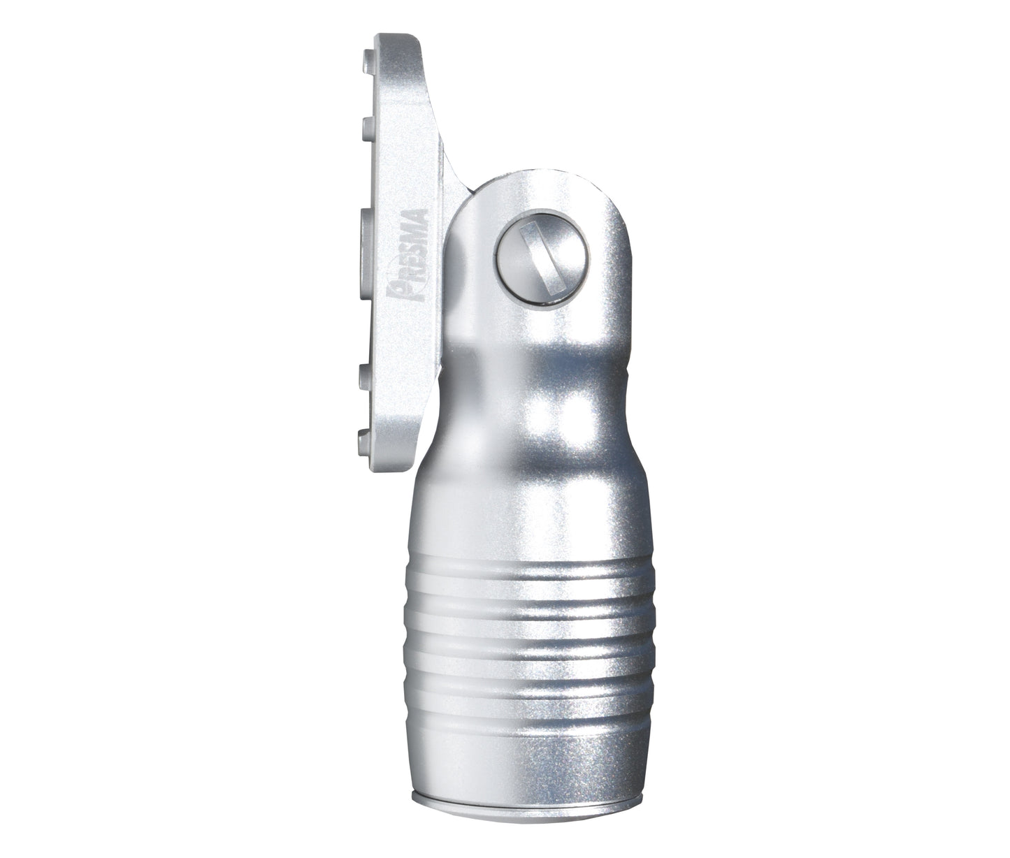 Aluminum 5 Position Shorty Folding Fore Grip, with Storage Compartment, Silver.  For M-LOK Rails