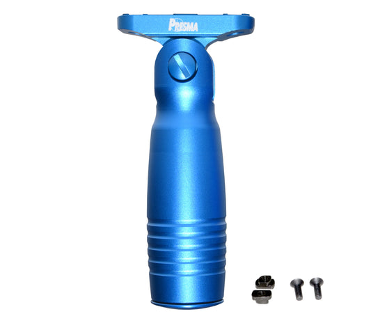 Aluminum 5 Position Folding Fore Grip, with Storage Compartment, Blue.  For M-LOK Rails