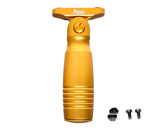 Aluminum 5 Position Folding Fore Grip, with Storage Compartment, Gold.  For M-LOK Rails
