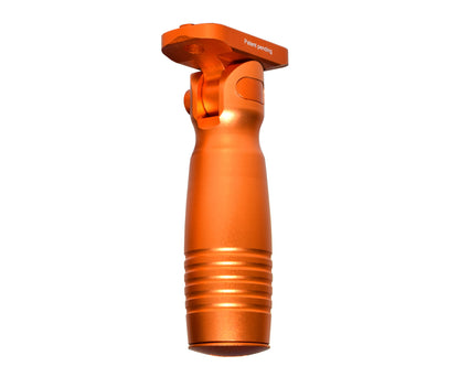Aluminum 5 Position Folding Fore Grip, with Storage Compartment, Orange.  For M-LOK Rails