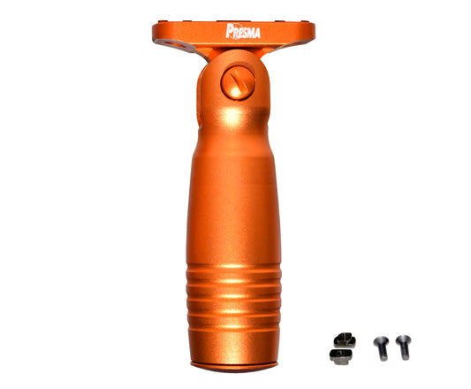 Aluminum 5 Position Folding Fore Grip, with Storage Compartment, Orange.  For M-LOK Rails