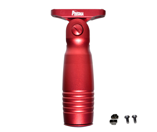 Aluminum 5 Position Folding Fore Grip, with Storage Compartment, Red.  For M-LOK Rails