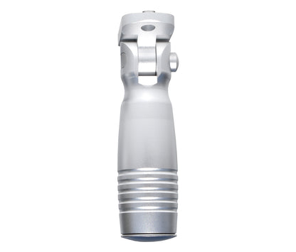Aluminum 5 Position Folding Fore Grip, with Storage Compartment, Silver.  For M-LOK Rails